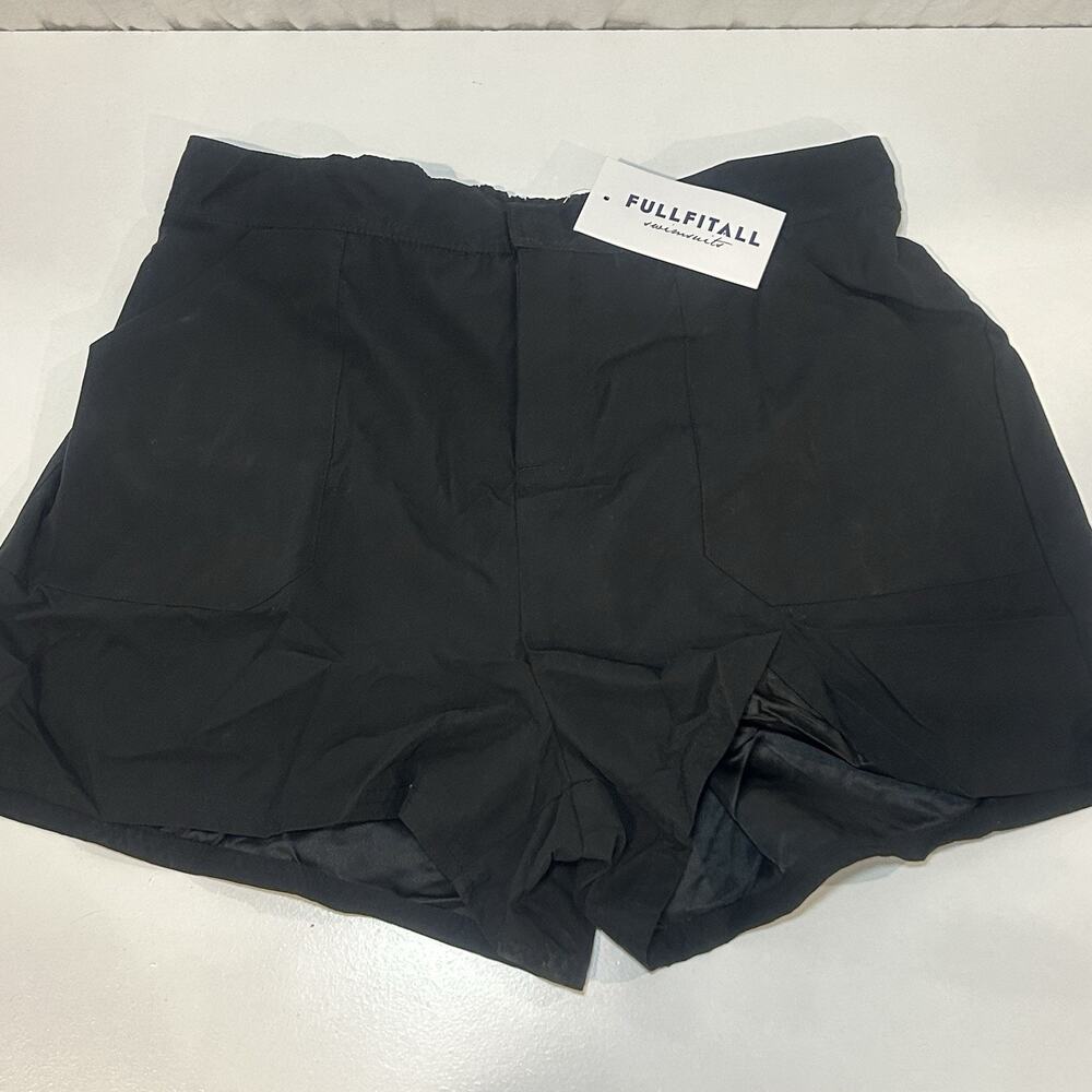 Full Fit Tall Black Swim Shorts W/liner Womens Size 12 NWT